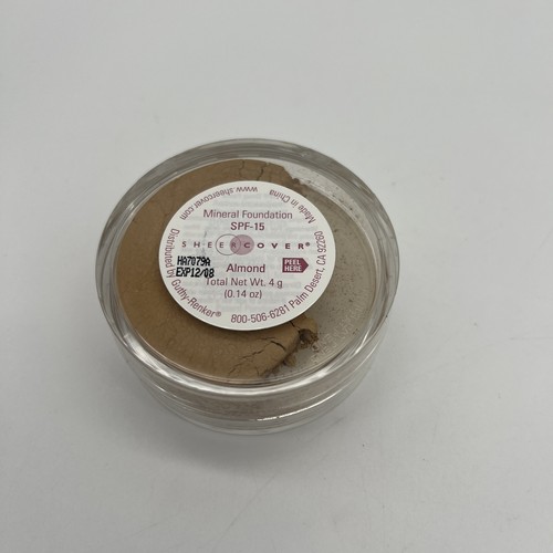 SHEER COVER Mineral Foundation SPF 15 4g/0.14 oz. Full Sz Factory Sealed—ALMOND - Picture 2 of 2