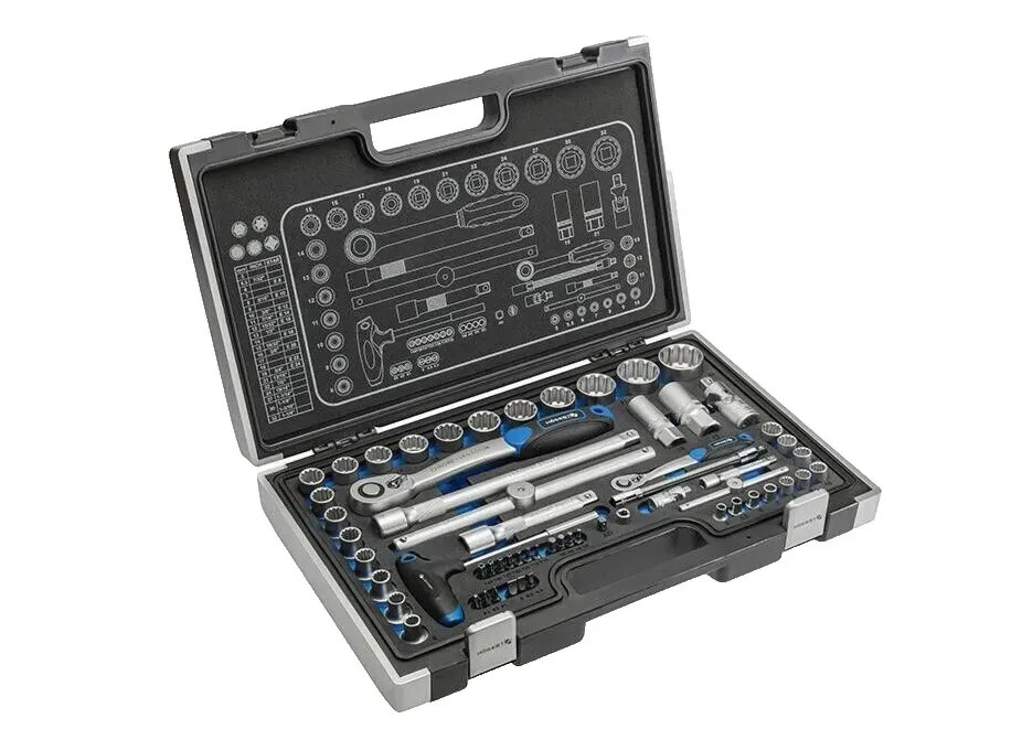Hogert Technik Werkzeug-Set Werkzeugsatz Werkzeugset HT1R470 6kg Werkzeug Koffer