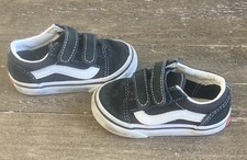 Vans Old Skool Todder Shoes Size 5 Color Black w/ White In Excellent Condition 