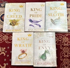 Kings of Sin Series 5 Books set Ana Huang King of Wrath, King of Sloth Paperback