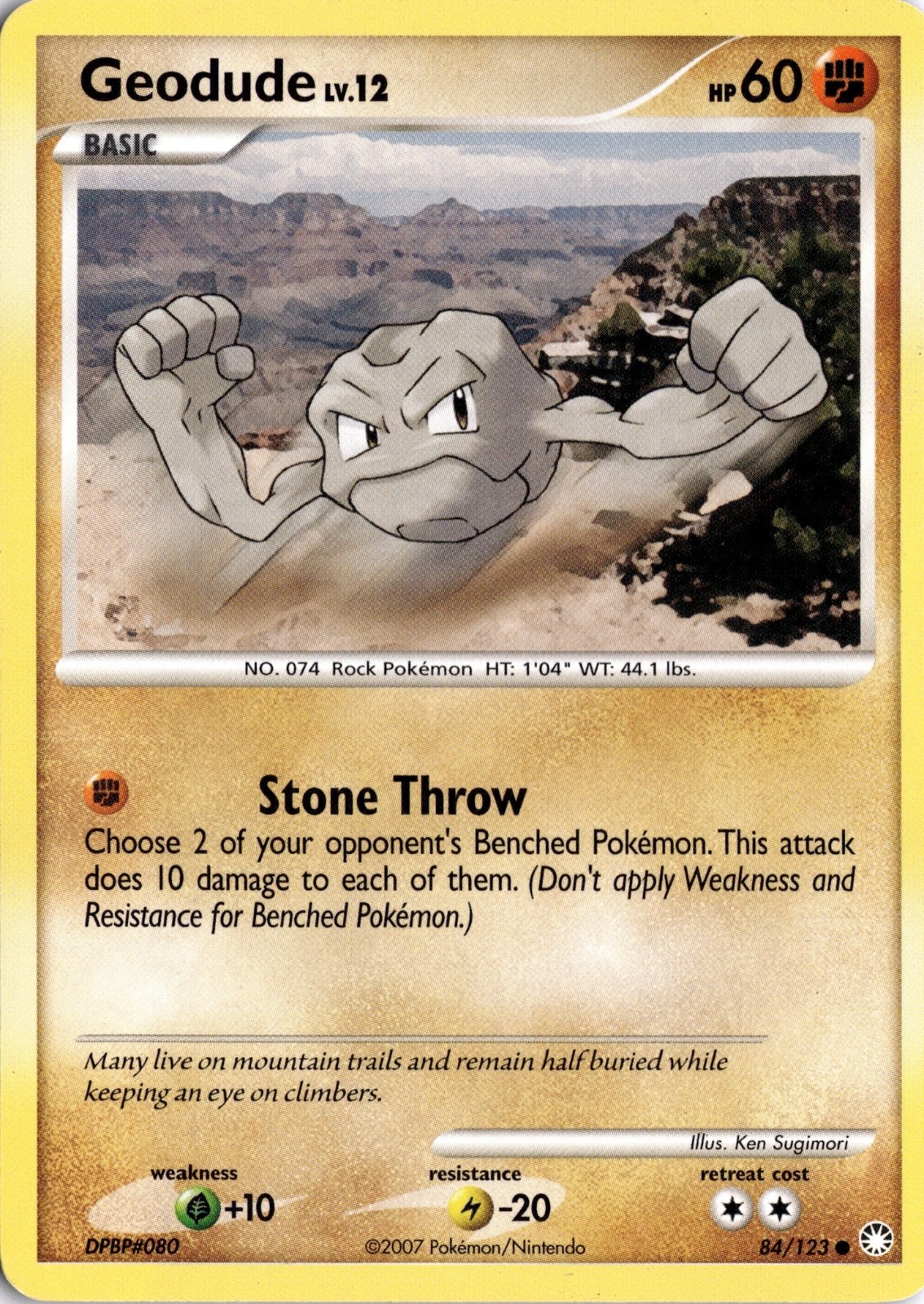 Geodude 84/123 Mysterious Treasures Pokémon Card TCG