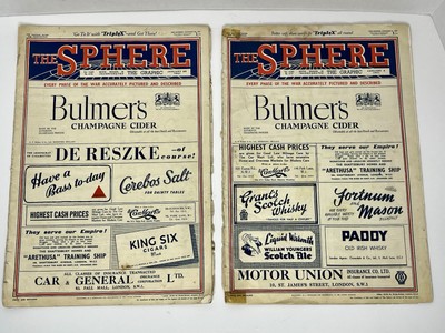 Set Of 2 Vintage  The Sphere  Magazine January  4th & 25th 1941 London Newspaper