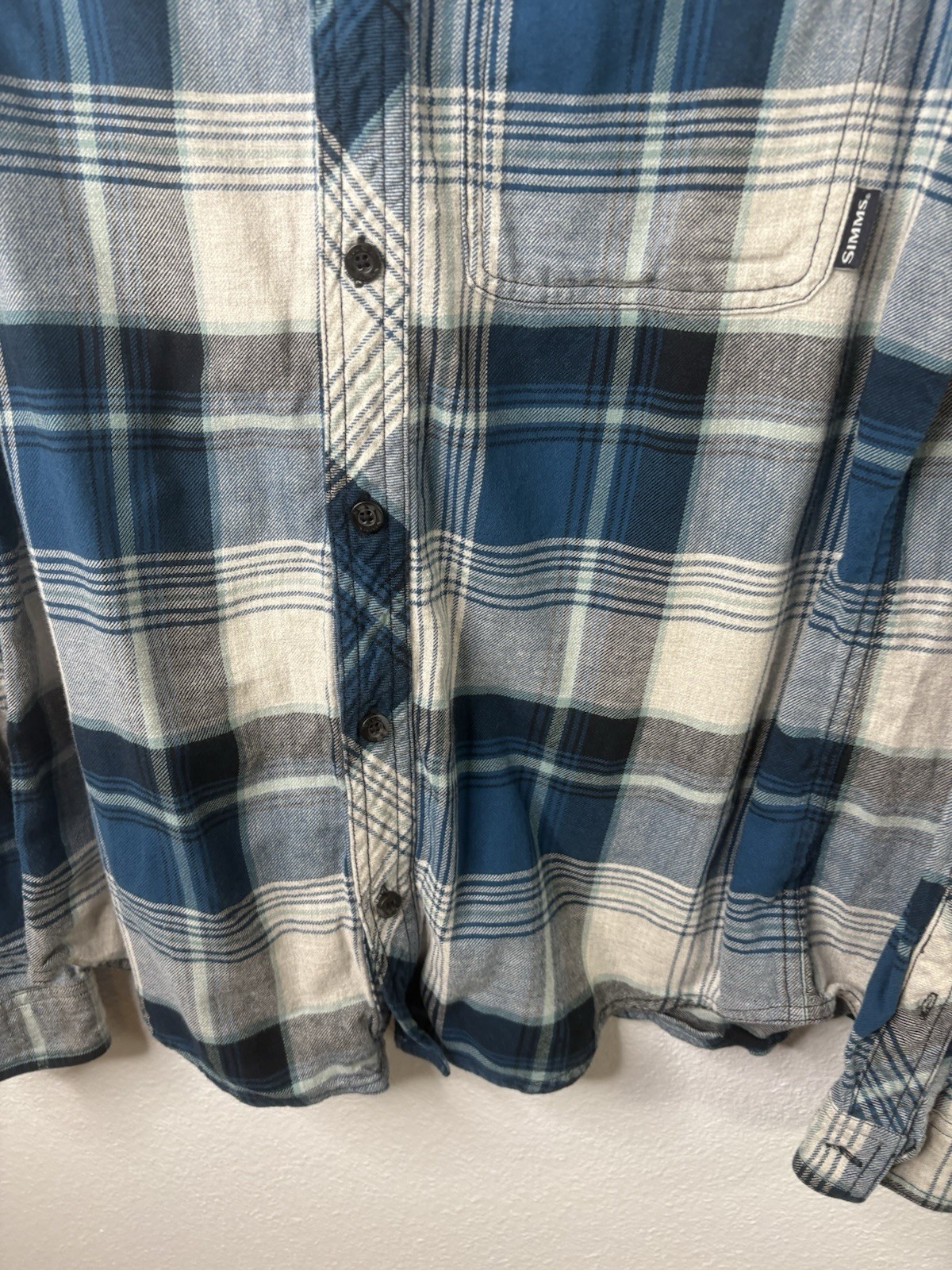 Simms Medium Flannel Button Down - image 3