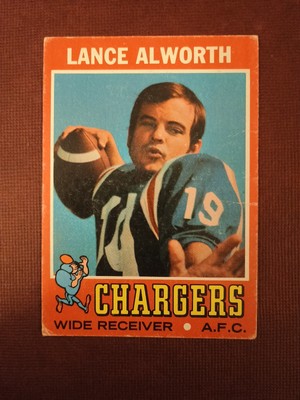 1971 Topps Football LANCE ALWORTH #10 ''San Diego Chargers'' HOF   