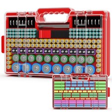 Battery Organizer Storage Holder Box Case with Tester, Ultra-Large 280 Batterie