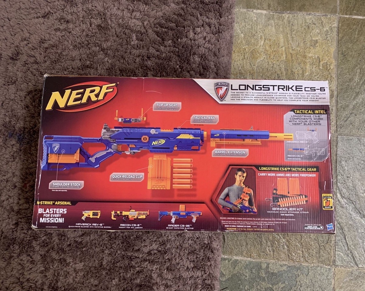 NERF N-Strike CS-6 Longstrike Dart Blaster (25558) for sale online