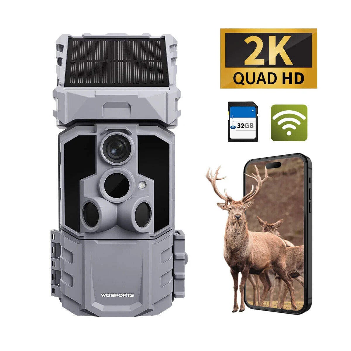 * Trail Camera - Solar high-performance device - Wi-Fi connectivity and more