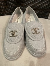 Chanel quilted turnlock mule loafers size 40