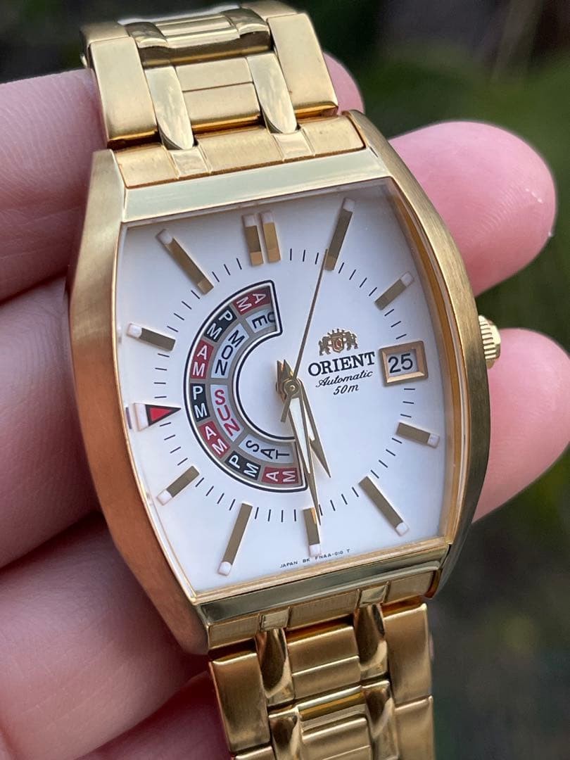 ORIENT Automatic Winding Day Date Gold Analog Men… - image 6