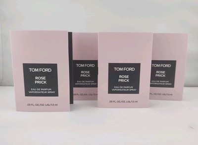 4x Tom Ford Rose Prick Eau de Parfum EDP Spray Vial Sample Card 0.05 oz/1.5 ML