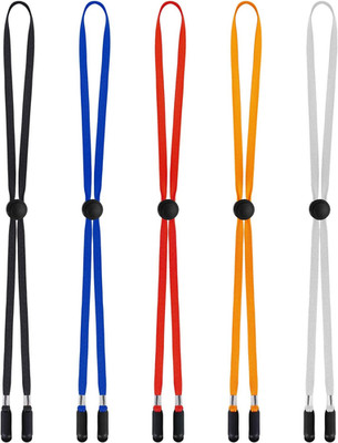 5 Pieces Adjustable Hat Strap Clips Hat Chin Cord for Golfing, Fishing, Boating