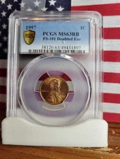 1997-P Lincoln Memorial Cent  *Error Coin DDO*  ((FS-101 Doubled Ear))  "MS63RD"