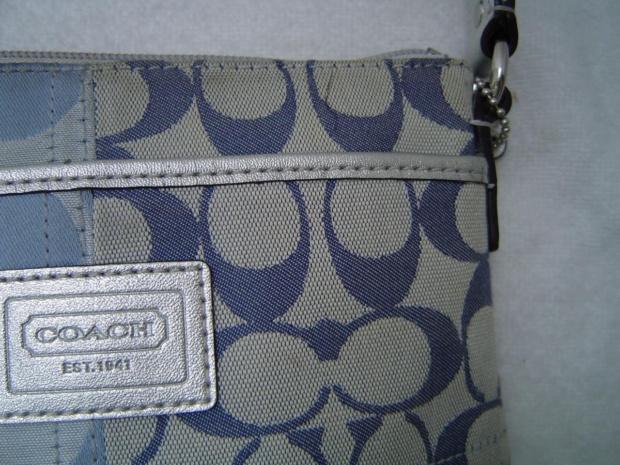 AUTHENTIC COACH TONAL DENIM PATCHWORK SWING PACK … - image 15