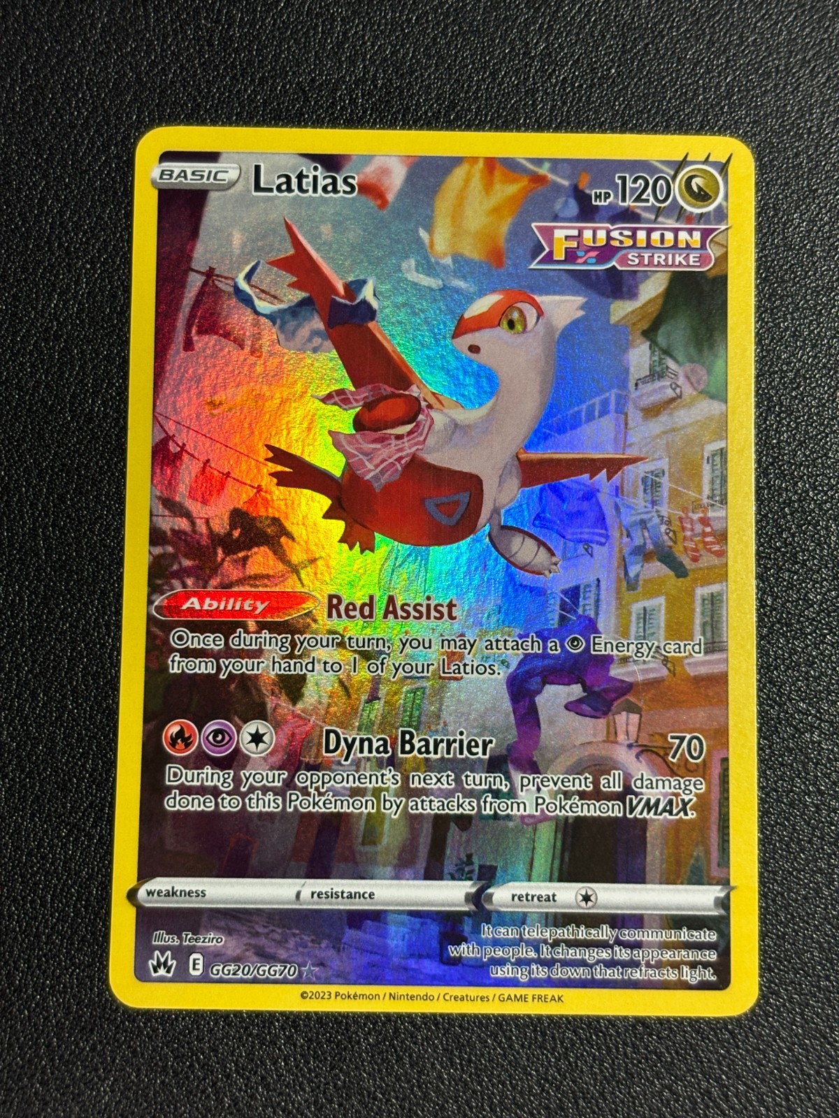 Pokemon TCG Crown Zenith Galarian Galary Latias Full Art Holo GG20/GG70
