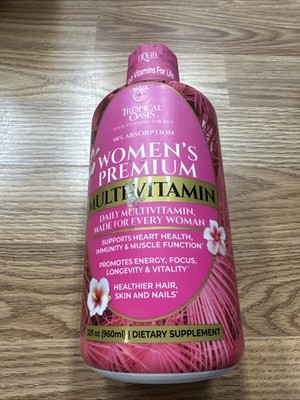 Tropical Oasis ~ Women s Premium ~ Multi Vitamin ~ 32 Oz ~ Sealed ~ Exp.10/2027