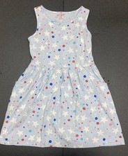 Girl's Cat  Jack Light Blue Starred Knit Sundress Size 8 EUC