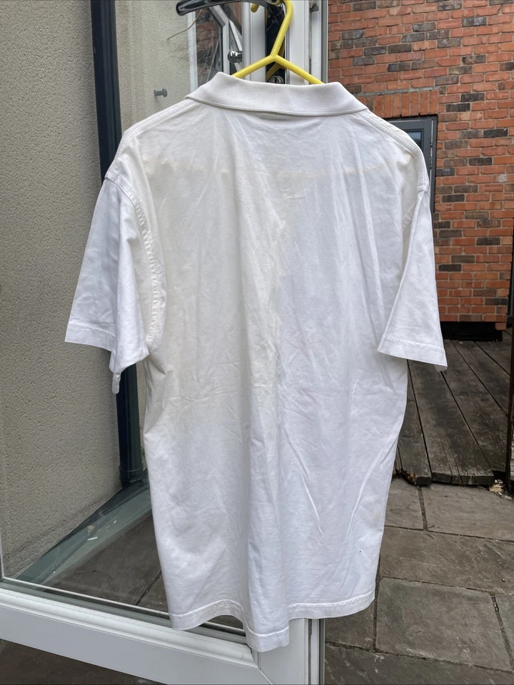 Camiseta Polo Tenis Vintage Diadora Años 90 Algodón Blanco Talla Para Hombre S Rara EE. UU. Usada Foto 3 de 4