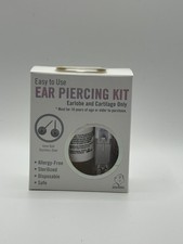 STUDEX EAR PIERCING KIT EARLOBE  CARTILAGE ONLY 4MM WHITE STAINLESS STEEL BALL