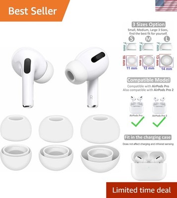 Secure Fit Replacement Ear Tips for AirPods Pro with Dust Guard - S/M/L