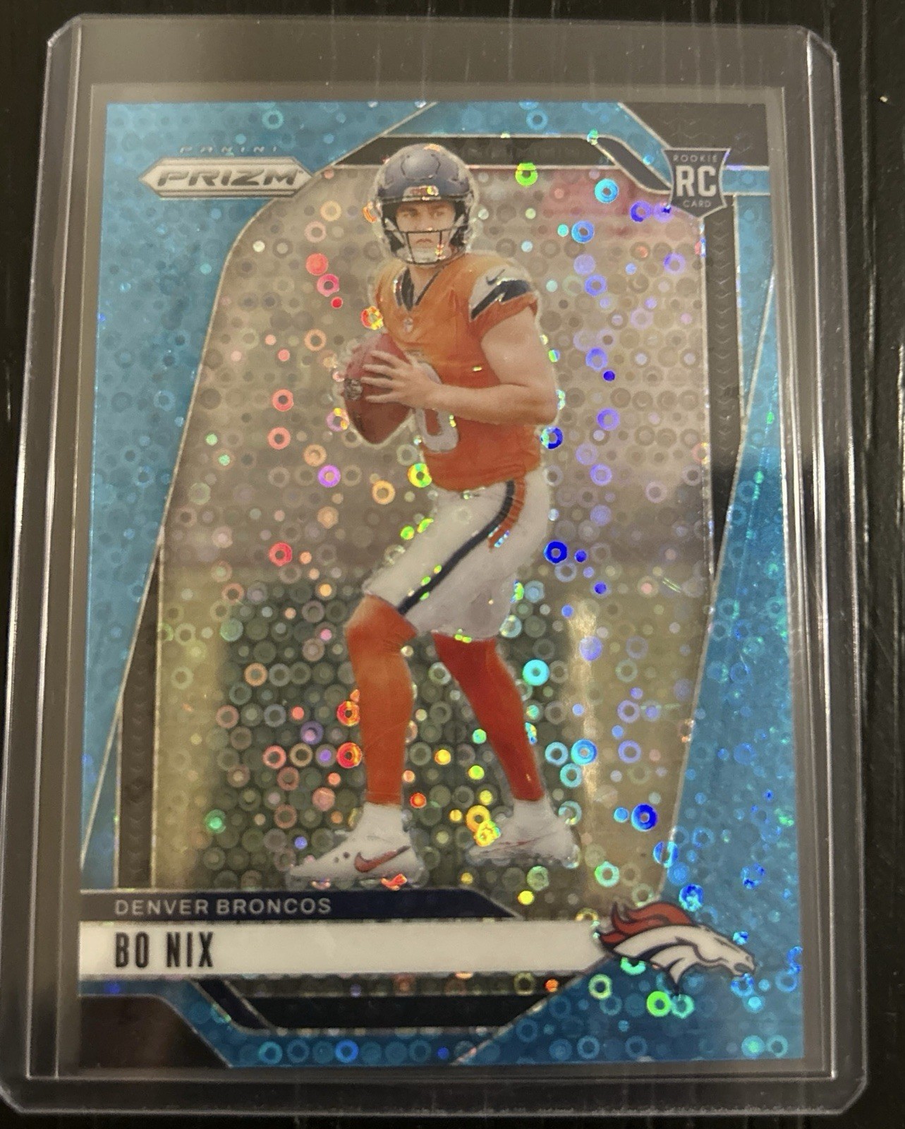 2024 BO NIX Panini Prizm No Huddle Blue Disco /99 RC Rookie #309 Denver Broncos