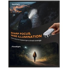 Waterproof Pocket EDC Flashlight - 10 Modes, Rechargeable