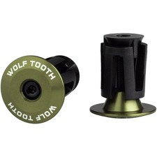 Wolf Tooth Alloy Bar End Plugs - Olive BARPLUG-AL-OLV