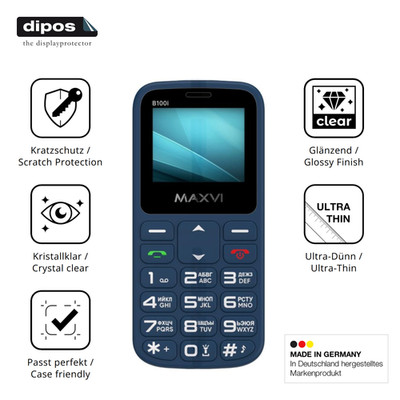 4x Schutzfolie klar für Maxvi B100i Displayschutzfolie Folie Display Schutz