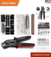 Ratcheting Crimping Tool Kit with 1550 Dupont Connectors  760 JST-XH Connectors