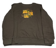 Vintage  Women  s Fall Pumpkin Halloween Embroidered Sweatshirt Large E6