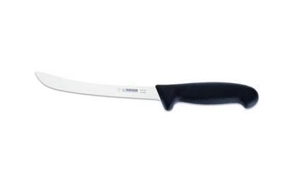 Giesser Messer Fischfiliermesser Filetiermesser fish schmal gebogen schwarz 18cm