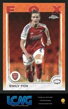 2024-25 Topps Chrome UEFA Women's UCL Emily Fox Orange Wave Refractor #/25 R7X