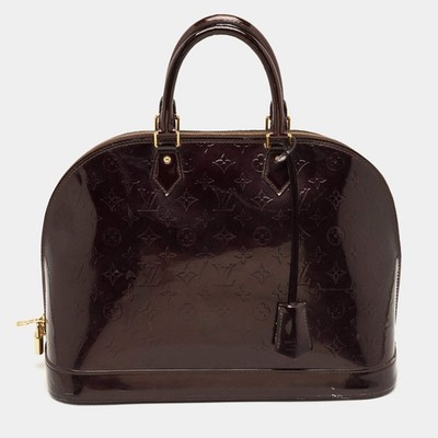 Louis Vuitton Tasche Alma MM Burgundy Monogram Vernis