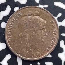 1912 France 5 Centimes Lot#C5673 High Grade! Beautiful!