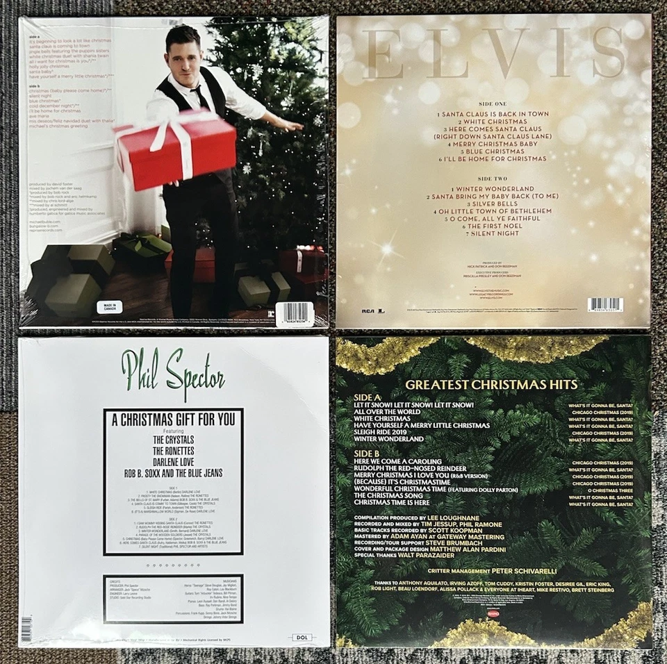 Christmas Vinyl Lot - Michael Buble, Chicago, Elvis Presley, Phil Spector - NEW - Image 2 of 2