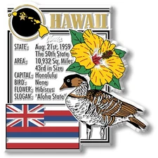 Hawaii State Montage Magnet by Classic Magnets, 3" x 3.1"