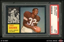 1962 Topps #28 Jim Brown Browns-FB HOF Syracuse PSA 7 - NM