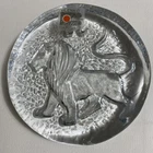 Vintage Blenko Clear  Glass Paperweight Leo The Lion 4”