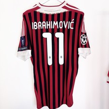 Ac Milan 2011/2012 Adidas Home Shirt Ibrahimovic #11 UCL Men&rsquo;s Large