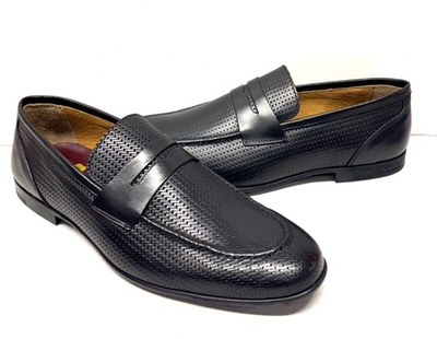 BRUNO MAGLI MEN\'S LASTRA WOVEN LEATHER SLIP ON LOAFER SHOES BLACK SIZE 11.5 M Amazon.com | Bruno Magli Men main image 3
