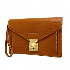 Louis Vuitton Clutch Bag Epi Pochette Serie Dragonne M52618 Zipang Gold Used