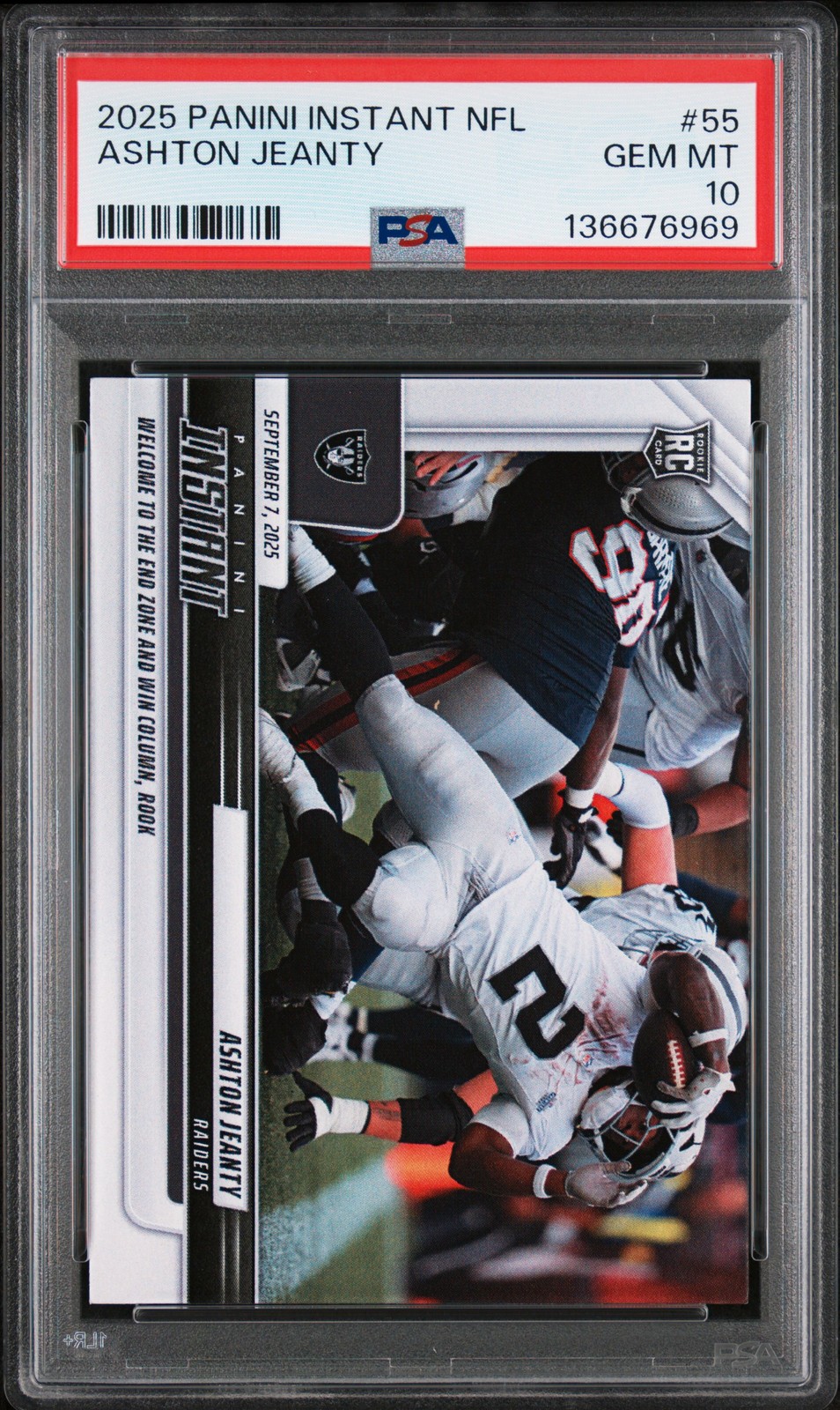 Ashton Jeanty Panini Instant NFL #55 Base