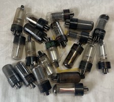 Lot of 20 Large Vintage Radio TV Amplifier Vacuum Tubes - Assorted Brands