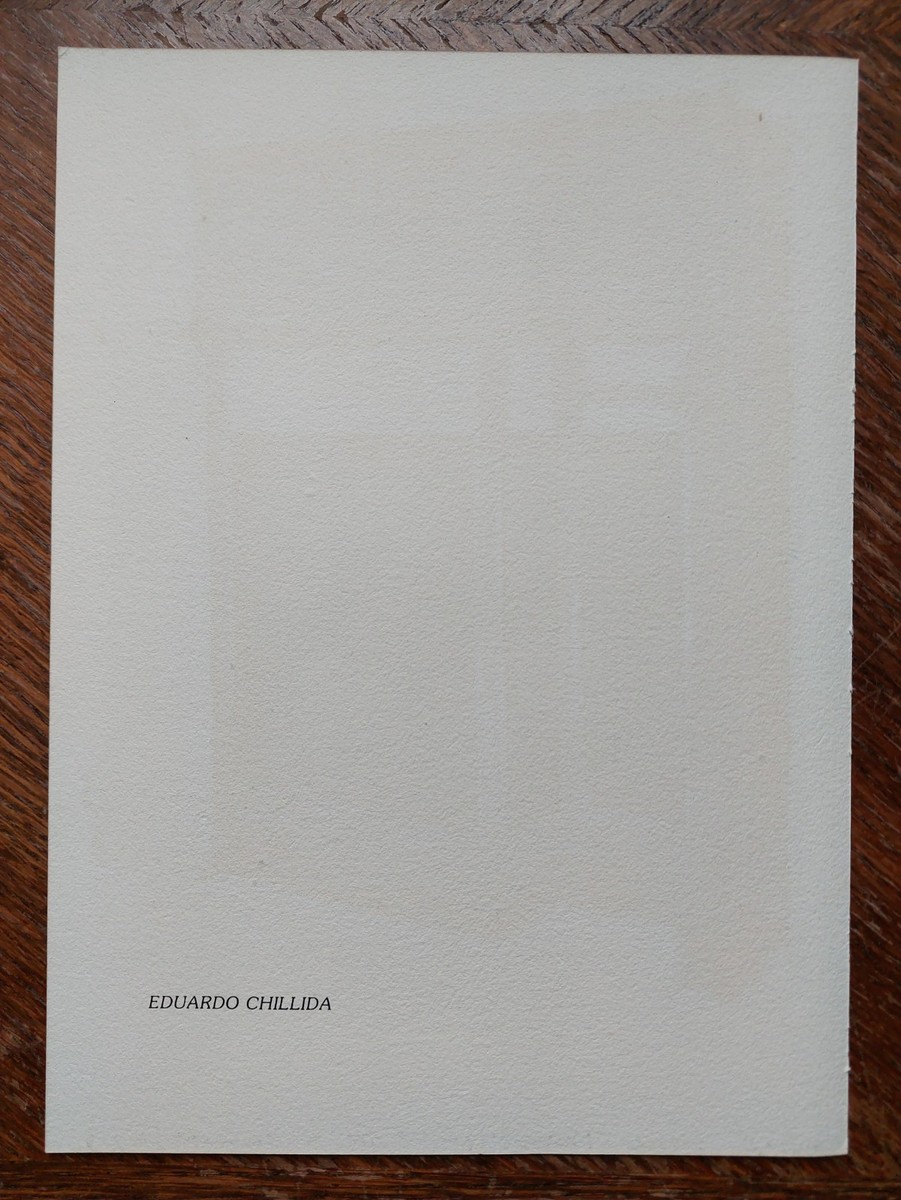 Eduardo Chillida Original Lithograph 1979 – Vintage Abstract