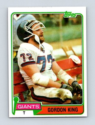1981 Topps #14 Gordon King New York Giants Rookie