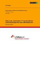Jan GröGer | Gibt Es Die Generation Y ? Zu Den Werten Und Einstellungen Der...