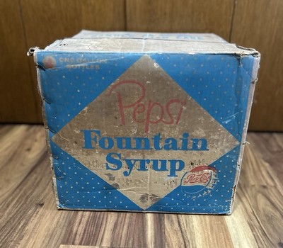 Vintage Empty Cardboard Box For Storing Gallon Jugs of Pepsi Fountain Syrup
