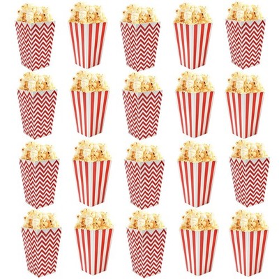 Popcorn Boxen, 20 Stück Papier Popcorn Behälter für Filmabend, Klein Partytüt...