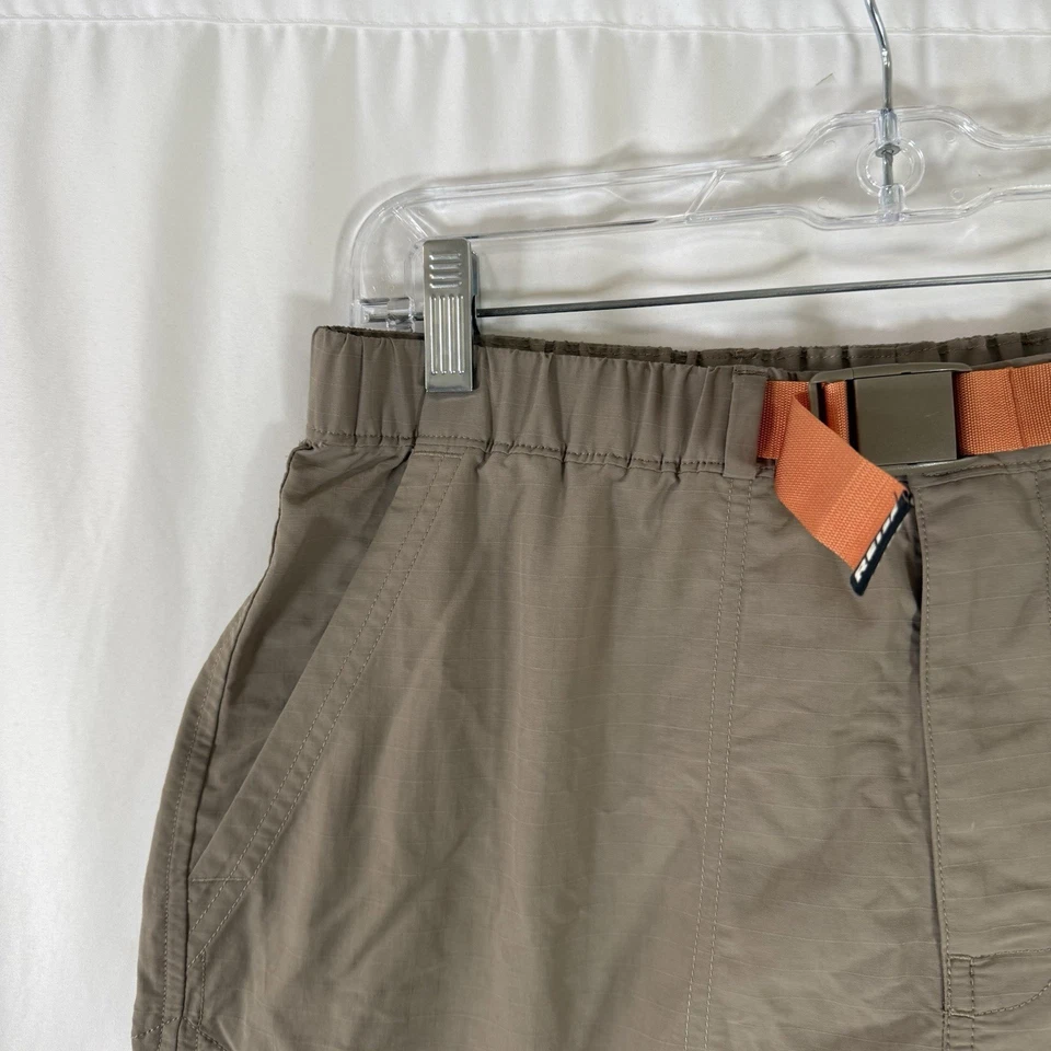 Pantalones Cortos de Senderismo REI para Mujer Gris Medio con Cinturón 3.5" Entrepierna Nylon Bolsillos Botón Cremallera Foto 2 de 4