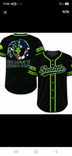 Seattle Baseball Black & Green Button-Front Jersey Shirt Set (2) 1976