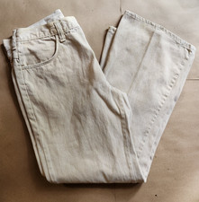 1970's Men's Tan Bell Bottom Soft Brushed Pants Jeans 32X 27 Talon Zipper
